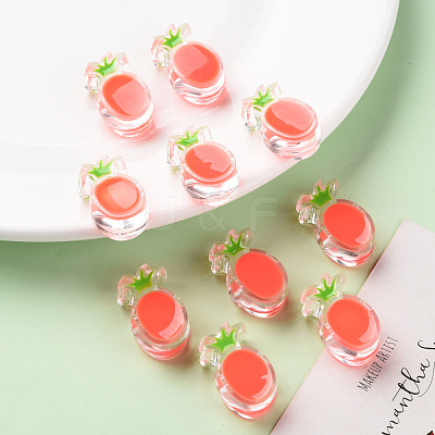 Transparent Enamel Acrylic Beads TACR-S155-002A-1