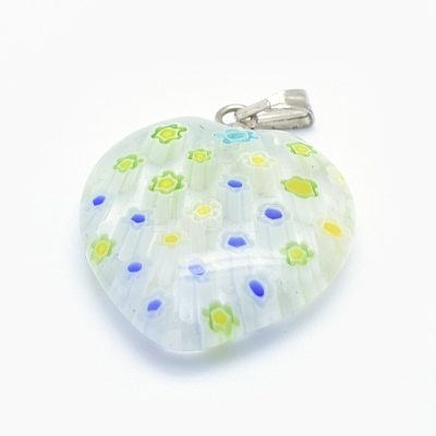 Handmade Millefiori Glass Pendants LAMP-O016-05-1