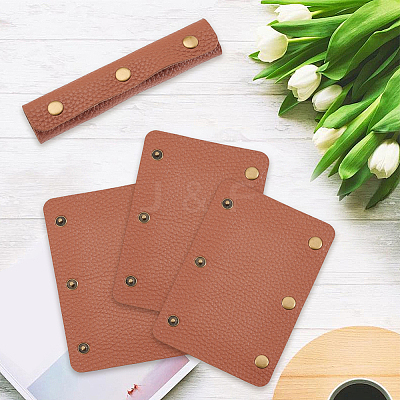 4Pcs Detachable PU Imitation Leather Bag Handle Wrap PURS-BBC0001-08D-1