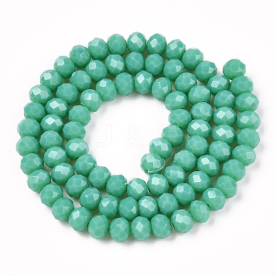 Opaque Solid Color Glass Beads Strands EGLA-A034-P8mm-D31-1