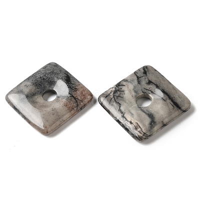 Natural Netstone Pendants G-C138-03A-1