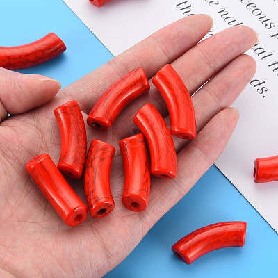 Opaque Crackle Acrylic Beads MACR-S372-001N-009-1