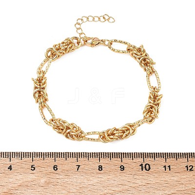 Unisex 304 Stainless Steel Byzantine Chains Bracelets BJEW-G790-05G-1