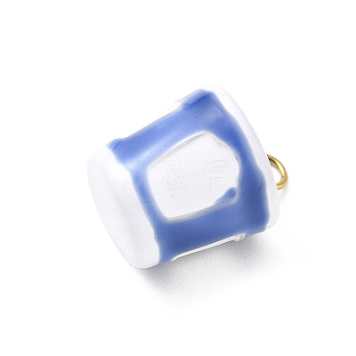 304 Stainless Steel Enamel Pendants STAS-A131-02B-G-1