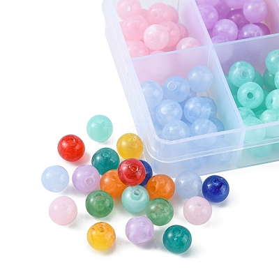200Pcs 10 Colors Imitation Gemstone Acrylic Beads OACR-FS0001-19-1