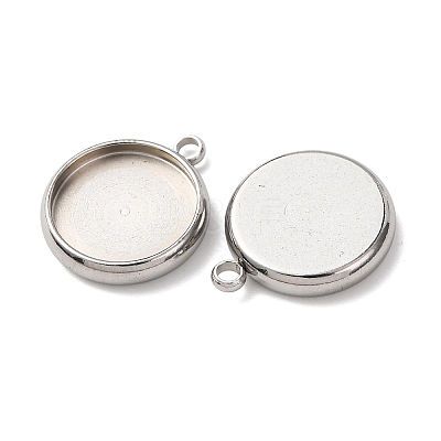 Non-Tarnish 304 Stainless Steel Pendant Cabochon Settings LS-X-STAS-K202-03E-P-1
