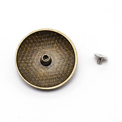 1-Hole Alloy & Turquoise Decorative Rivets PALLOY-WH0092-09J-AB-1