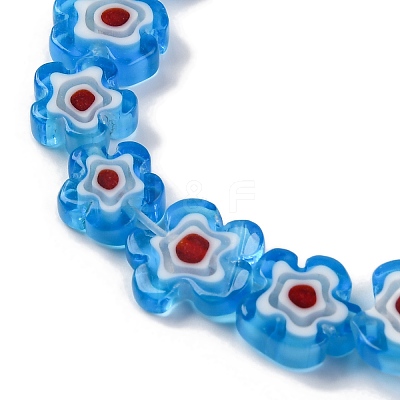 Handmade Millefiori Lampwork Beads Strands LAMP-G164-03D-1