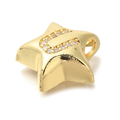 Rack Plating Brass Micro Pave Cubic Zirconia Pendants KK-I722-05G-U-1