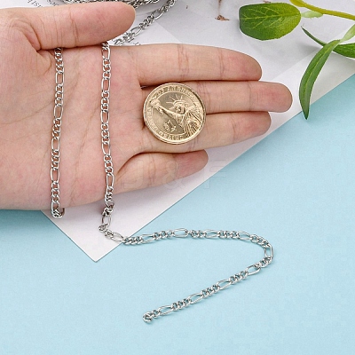 Platinum Plated Iron Figaro Chains Mother-Son Chains X-CHSM005Y-N-1