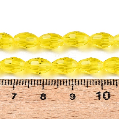 Transparent Glass Beads Strands EGLA-A037-T6x8mm-D07-1