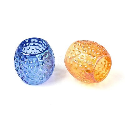 UV Plating Transparent Acrylic European Beads TACR-T029-08M-1