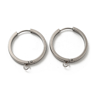 Tarnish Resistant 201 Stainless Steel Huggie Hoop Earrings Findings STAS-A167-01Q-P-1