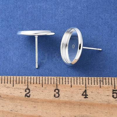 Brass Ear Studs Settings IFIN-Q005-S-NF-1