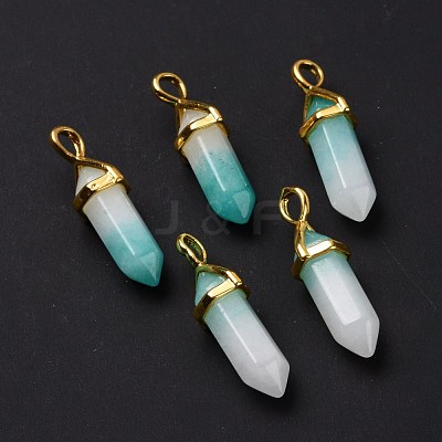 Natural White Jade Pointed Pendants G-K329-31G-1