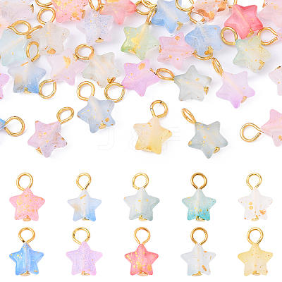 30Pcs Acrylic Pendants PALLOY-YW00062-01-1