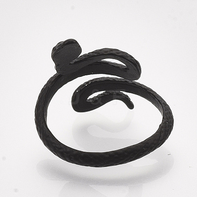 Electrophoresis Alloy Cuff Finger Rings RJEW-S038-192A-1