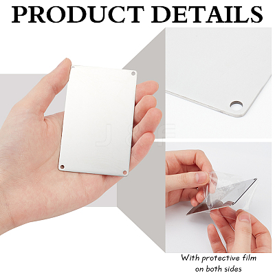 Rectangle 304 Stainless Steel Sheets STAS-WH0044-61A-1