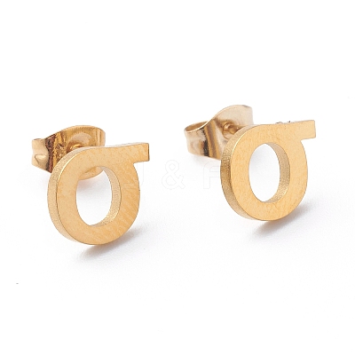 Ion Plating(IP) 304 Stainless Steel Stud Earrings STAS-Z028-A-21G-1