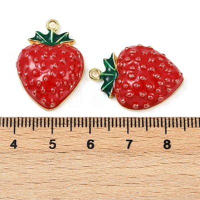 Brass Enamel Pendants KK-R224-14D-G-1