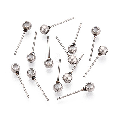 304 Stainless Steel Stud Earring Findings STAS-F329-01B-P-1