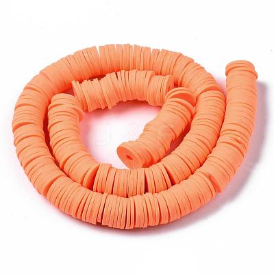 Flat Round Handmade Polymer Clay Beads CLAY-R067-12mm-11-1