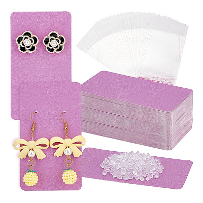120Pcs Blank kraft Paper Earring Card Holder for Earring Display DIY-PH0009-96A-1