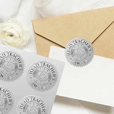 34 Sheets Silver Foil Embossed PET Picture Sticker DIY-WH0528-025-1