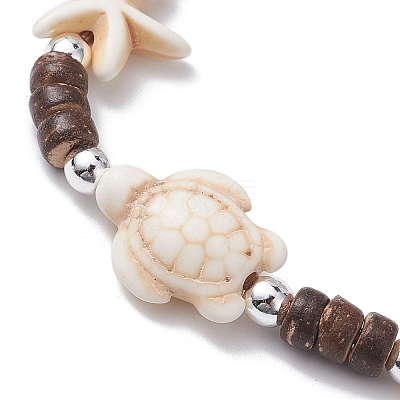 Coconut Braided Bead Bracelets BJEW-JB10078-01-1