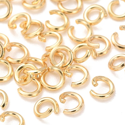 Brass Open Jump Rings KK-G604-08G-02-1