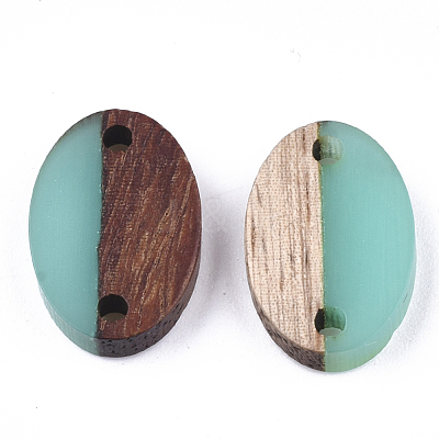 Resin & Walnut Wood Links connectors RESI-S358-20G-1