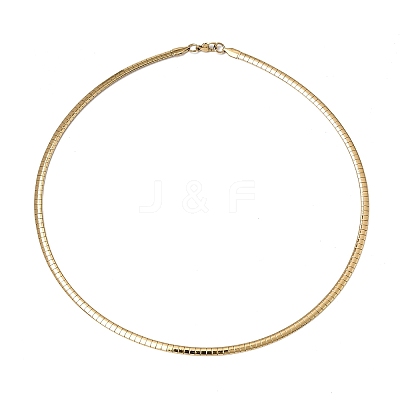 4MM 304 Stainless Steel Flat Snake Chain Necklaces MAK-Z004-07G-1