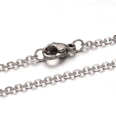 Non-Tarnish 304 Stainless Steel Cable Chain Necklace for Men Women STAS-L164A-01P-A-1