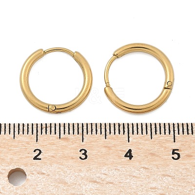 Ion Plating(IP) 304 Stainless Steel Huggie Hoop Earrings EJEW-F111A-17mm-G-1