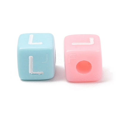 Opaque Acrylic European Beads AC-CBA7A73-01L-1