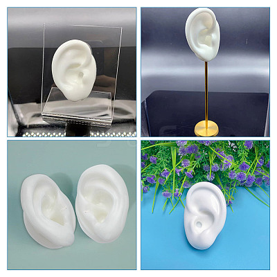 2Pcs 2 Style Soft Silicone Ear Displays Mould ODIS-AR0001-04A-1