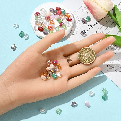 60Pcs 3 Colors Electroplate Glass Beads EGLA-YW0005-47-1
