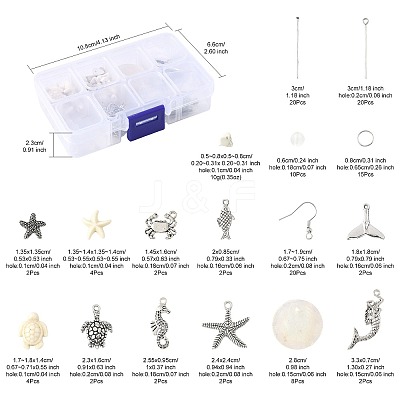Ocean DIY Dangle Earring Making Kits DIY-FS0009-27-1
