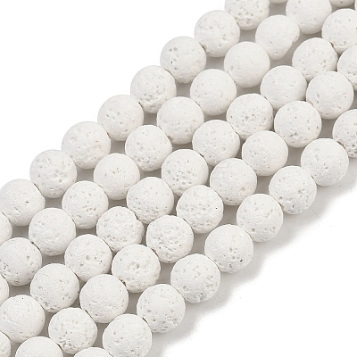 Synthetic Lava Rock Beads Strands G-S397-D02-10mm-1