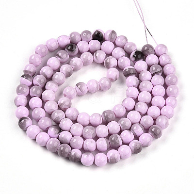 Baking Paint Glass Beads Strands DGLA-N013-8mm-08-1