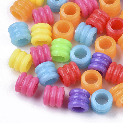 Opaque Acrylic European Beads MACR-N008-12-1