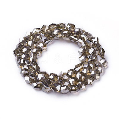 Electroplate Glass Beads Strands EGLA-F143-A-PL01-1