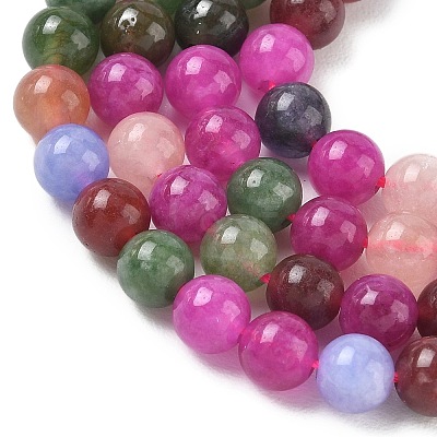 Dyed Natural Malaysia Jade Beads Strands G-G021-02A-29-1