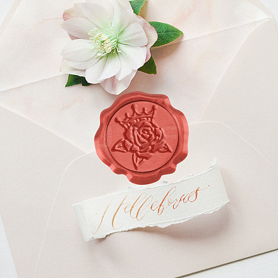50Pcs Adhesive Wax Seal Stickers DIY-CA0006-16I-1