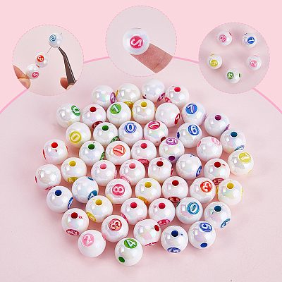 60Pcs Acrylic Beads Imitation Shell OACR-SP0001-21-1