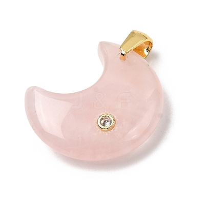 Natural Rose Quartz Pendants G-A297-02G-05-1