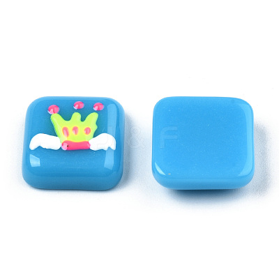 Opaque Resin Enamel Cabochons CRES-N031-032-1