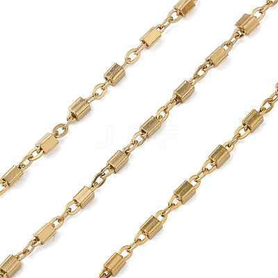 304 Stainless Steel Cuboid Link Chains CHS-G050-02G-1