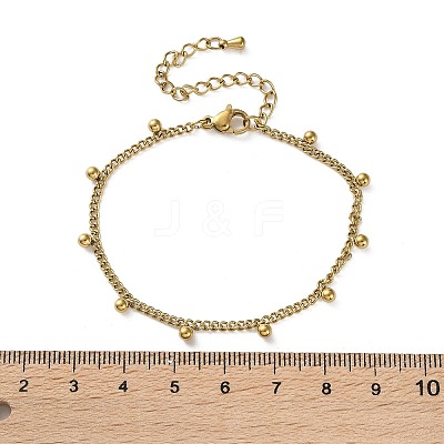 304 Stainless Steel Link & Charm Bracelets for Women BJEW-Z133-03G-1