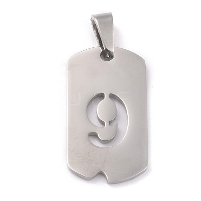 Non-Tarnish 304 Stainless Steel Pendants STAS-O127-B09-1